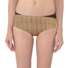 Architecture Art Boxes Brown Mid-waist Bikini Bottoms by Amaryn4rt