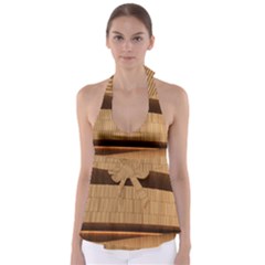 Architecture Art Boxes Brown Babydoll Tankini Top