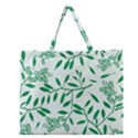 Leaves Foliage Green Wallpaper Zipper Large Tote Bag View1