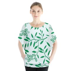 Leaves Foliage Green Wallpaper Blouse