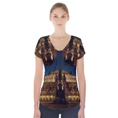 Dresden Semper Opera House Short Sleeve Front Detail Top