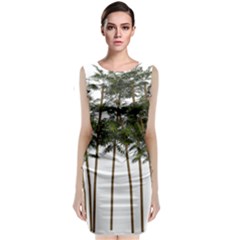 Bamboo Plant Wellness Digital Art Sleeveless Velvet Midi Dress