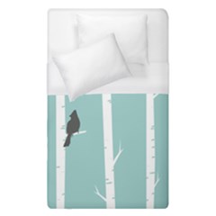 Birds Trees Birch Birch Trees Duvet Cover (single Size)