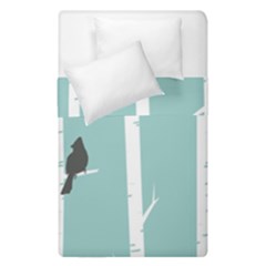 Birds Trees Birch Birch Trees Duvet Cover Double Side (single Size)