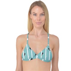 Birds Trees Birch Birch Trees Reversible Tri Bikini Top by Amaryn4rt