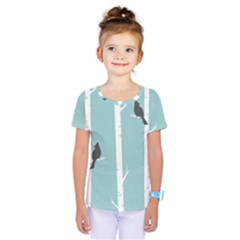 Birds Trees Birch Birch Trees Kids  One Piece Tee