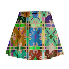 Abstract Pattern Background Design Mini Flare Skirt by Amaryn4rt