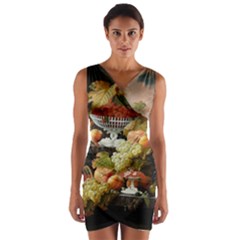 Abundance Of Fruit Severin Roesen Wrap Front Bodycon Dress