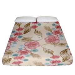 Background Page Template Floral Fitted Sheet (king Size)