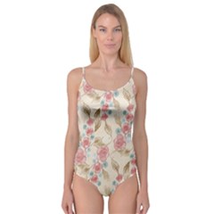 Background Page Template Floral Camisole Leotard 