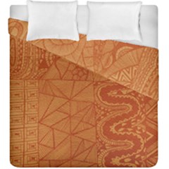 Burnt Amber Orange Brown Abstract Duvet Cover Double Side (king Size)