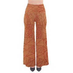 Burnt Amber Orange Brown Abstract Pants by Amaryn4rt