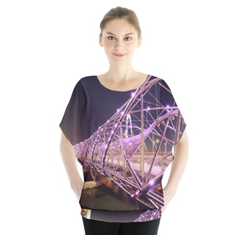 Helixbridge Bridge Lights Night Blouse by Amaryn4rt