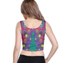 Peacock Bird Animal Feathers Crop Top View3