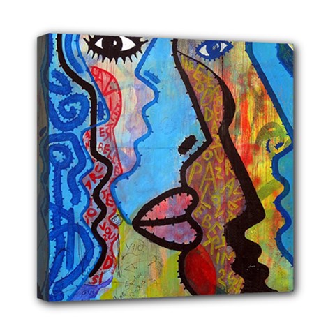 Graffiti Wall Color Artistic Mini Canvas 8  X 8  by Amaryn4rt