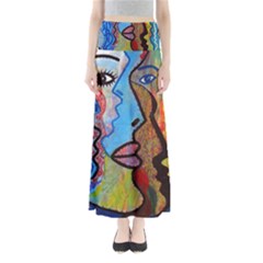 Graffiti Wall Color Artistic Maxi Skirts