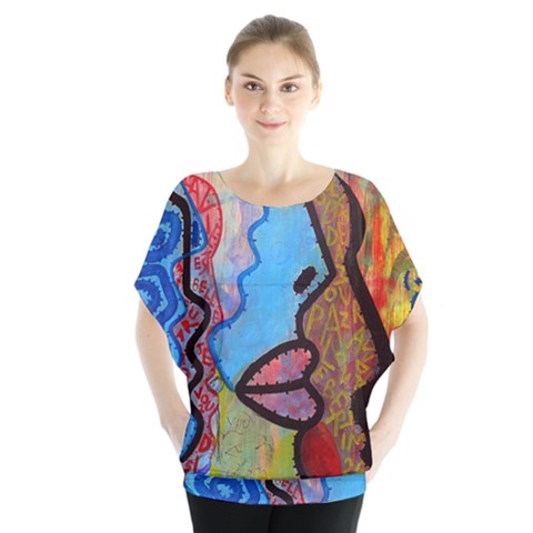 Graffiti Wall Color Artistic Blouse by Amaryn4rt