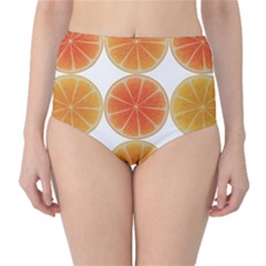 Orange Discs Orange Slices Fruit High-waist Bikini Bottoms by Amaryn4rt