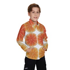 Orange Discs Orange Slices Fruit Wind Breaker (kids) by Amaryn4rt