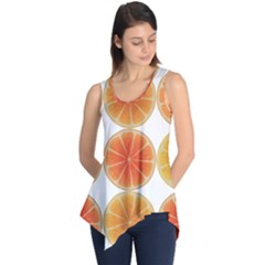 Orange Discs Orange Slices Fruit Sleeveless Tunic by Amaryn4rt