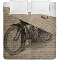 Vintage Collage Motorcycle Indian Duvet Cover Double Side (king Size) by Amaryn4rt