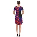 Fractal Mathematics Abstract Short Sleeve V-neck Flare Dress View2