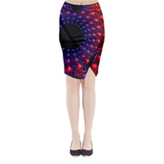 Fractal Mathematics Abstract Midi Wrap Pencil Skirt