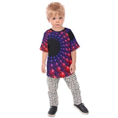 Fractal Mathematics Abstract Kids  Raglan Tee