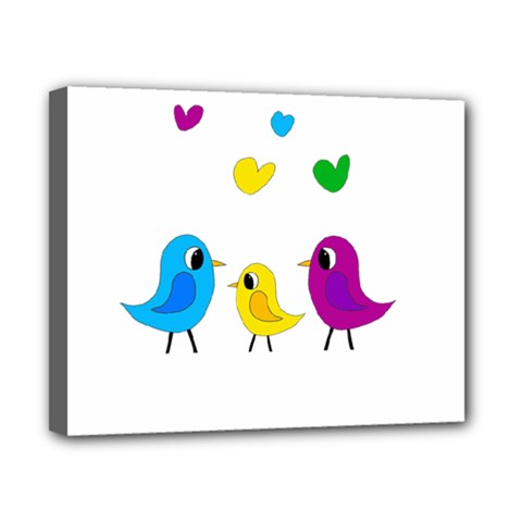 Bird Family Canvas 10  X 8  by Valentinaart