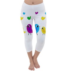 Bird Family Capri Winter Leggings 