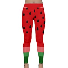 Watermelon  Classic Yoga Leggings by Valentinaart