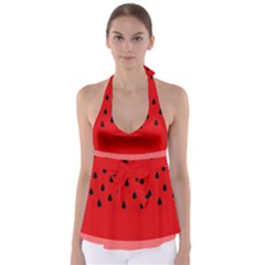 Watermelon  Babydoll Tankini Top