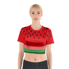 Watermelon  Cotton Crop Top by Valentinaart