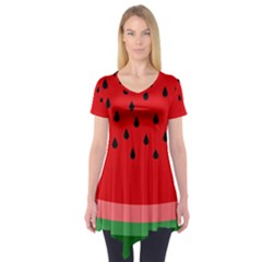 Watermelon  Short Sleeve Tunic  by Valentinaart