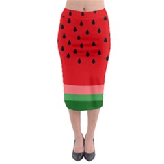 Watermelon  Midi Pencil Skirt by Valentinaart