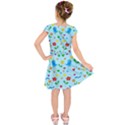 Blue cute birds and flowers  Kids  Short Sleeve Dress View2