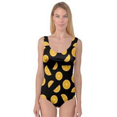 Oranges Pattern - Black Princess Tank Leotard 