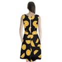 Oranges pattern - black Sleeveless Chiffon Waist Tie Dress View2