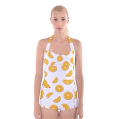 Oranges Boyleg Halter Swimsuit 