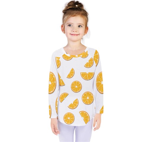 Oranges Kids  Long Sleeve Tee by Valentinaart