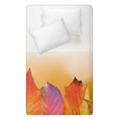 Autumn Leaves Colorful Fall Foliage Duvet Cover Double Side (single Size)