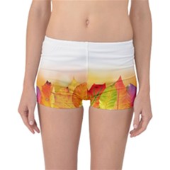 Autumn Leaves Colorful Fall Foliage Reversible Bikini Bottoms by Amaryn4rt