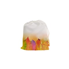 Autumn Leaves Colorful Fall Foliage Drawstring Pouches (xs)  by Amaryn4rt