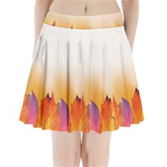 Autumn Leaves Colorful Fall Foliage Pleated Mini Skirt by Amaryn4rt