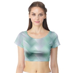 Background Bubblechema Perforation Short Sleeve Crop Top (tight Fit) by Amaryn4rt