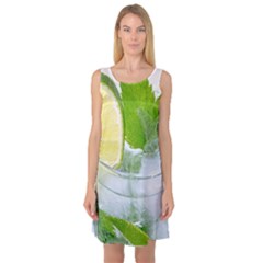 Cold Drink Lime Drink Cocktail Sleeveless Satin Nightdress by Amaryn4rt