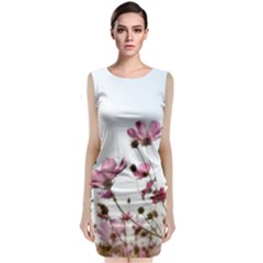 Flowers Plants Korea Nature Sleeveless Velvet Midi Dress