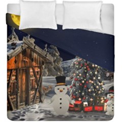 Christmas Landscape Duvet Cover Double Side (king Size) by Amaryn4rt