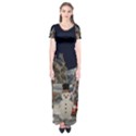 Christmas Landscape Short Sleeve Maxi Dress View1