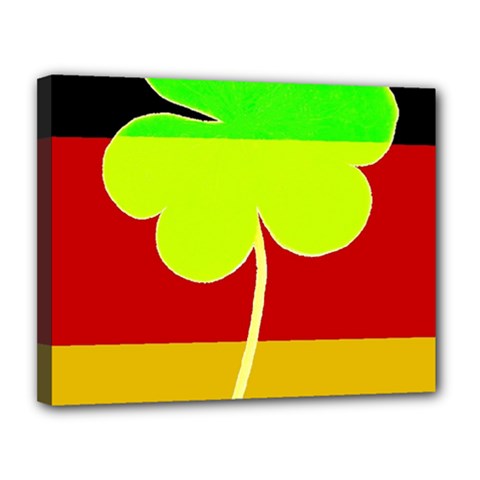 Irish German Germany Ireland Funny St Patrick Flag Canvas 14  X 11  by yoursparklingshop